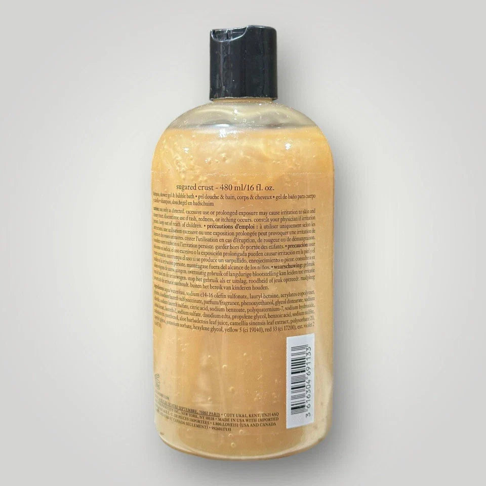 Philosophy Sugared Crust Shampoo, Shower Gel & Bubble Bath 16 Oz Sealed
